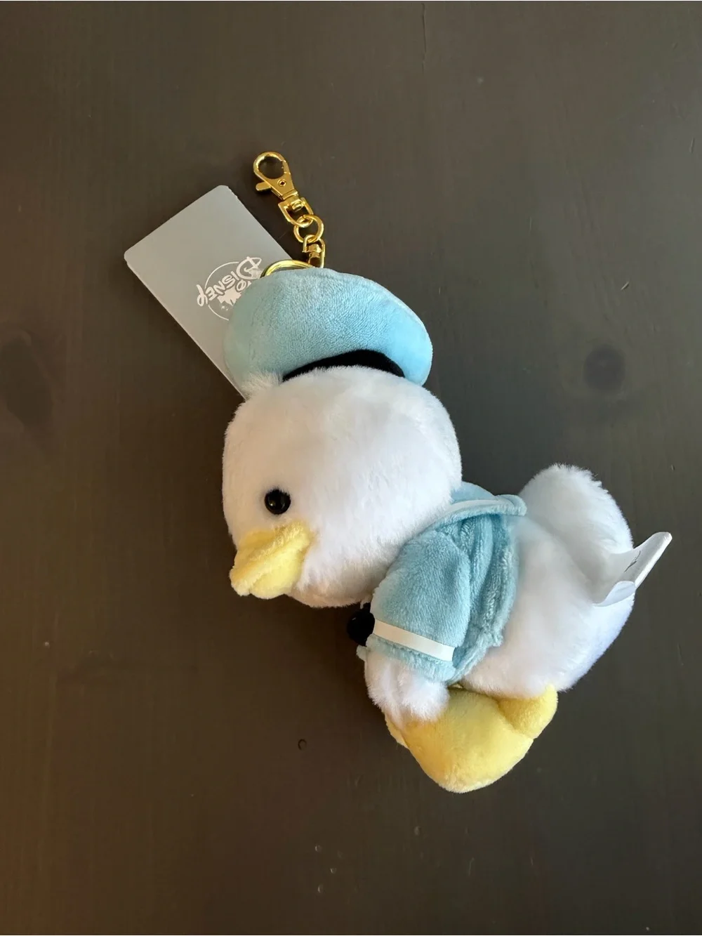 Disney Donald Duck Plush Keychain - Light Blue, White & Yellow